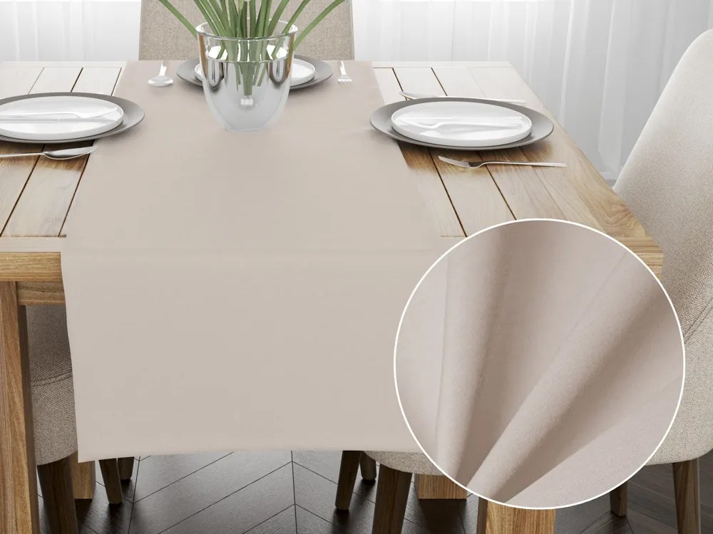Biante Bavlnený behúň na stôl Torino TON-002 Krémovo béžový 35x140 cm