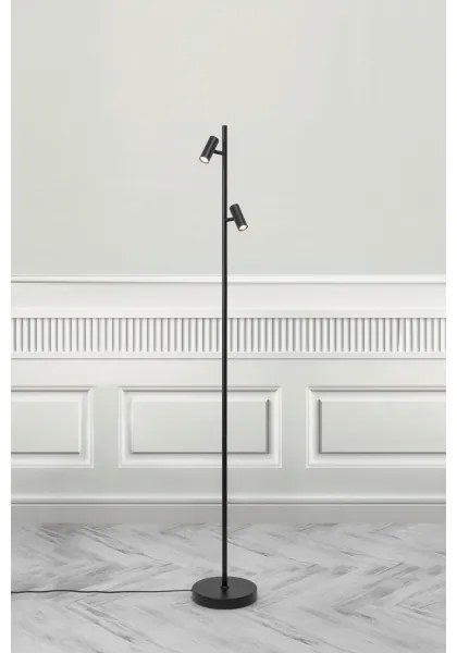 Nordlux - LED Stmievateľná stojacia lampa OMARI 2xLED/3,2W/230V čierna