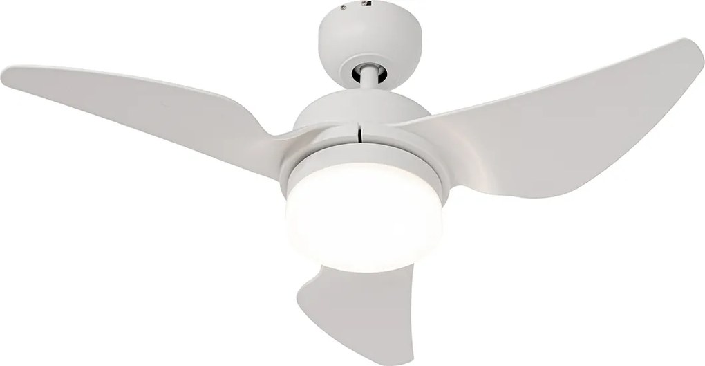Stropný ventilátor biely 86,7 cm vrátane LED stmievateľný s diaľkovým ovládaním - Yuki
