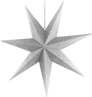 EMOS Závesná papierová vianočná hviezda, 1xE14, 60 cm, zlatá s trblietkami v strede