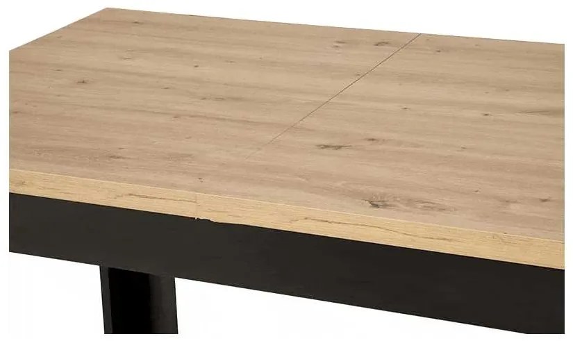 Jedálenský stôl Aseado, dub artisan / čierna
