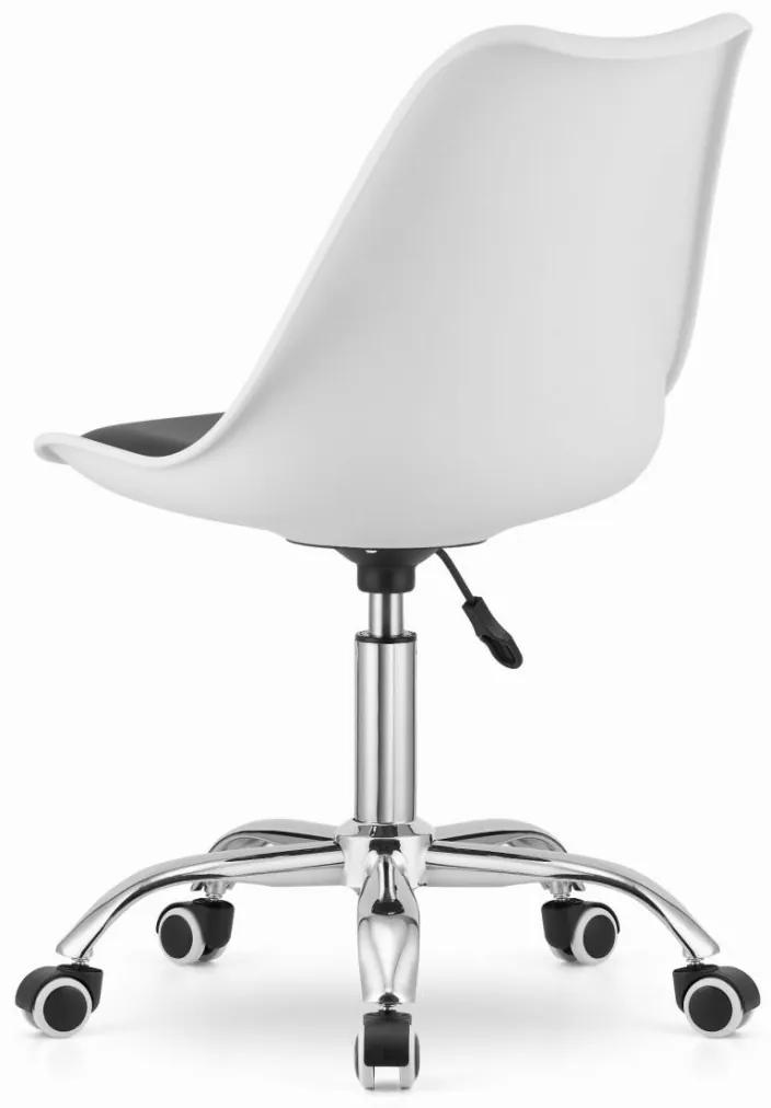 SUPPLIES ALBA otočná stolička - bielo-čierna