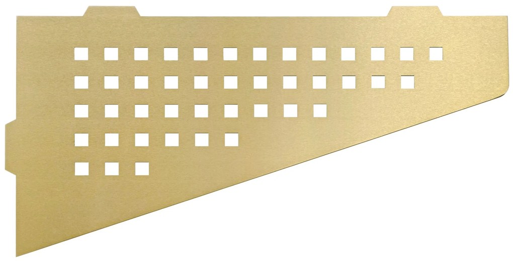 Rea Rea, kovová rohová kúpeľňová polica 30x15 cm SF05, zlatá matná, REA-06015