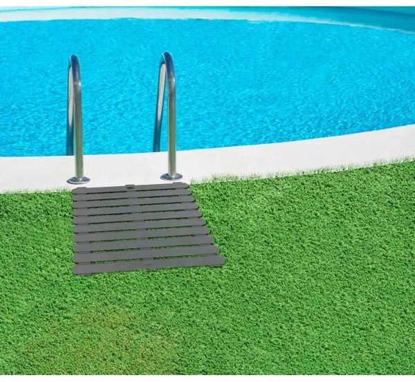 WENKO 22947100-Predložka do sprchy vhodná do interiéru aj exteriéru 55x55 cm sivá