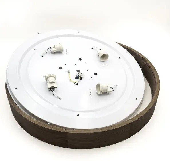 Brilagi - LED stropné svietidlo CARVALHO 4xE27/60W/230V, dub/orech, priemer 57,5 cm