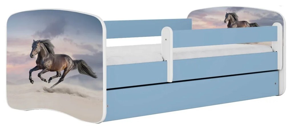 Dětská postel Babydreams běžící kůň modrá