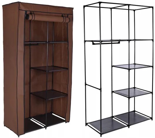 Šatníková skriňa MIRA tmavohnedá