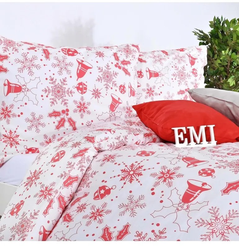 Vianočné obliečky bavlnené Winter EMI, Predĺžený set jednolôžko obsahuje 1x 140x220 + 1x 70x90