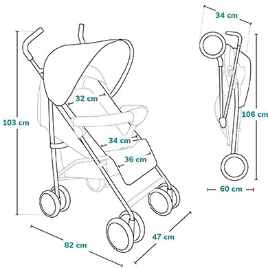 Lionelo - Golfový kočík ELIA tmavosivý