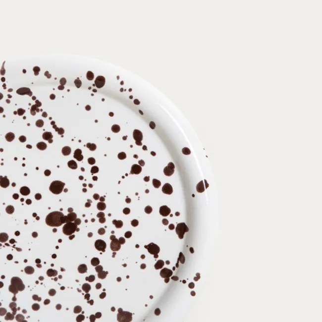 Dezertný tanier WILORA biely / hnedý 766794