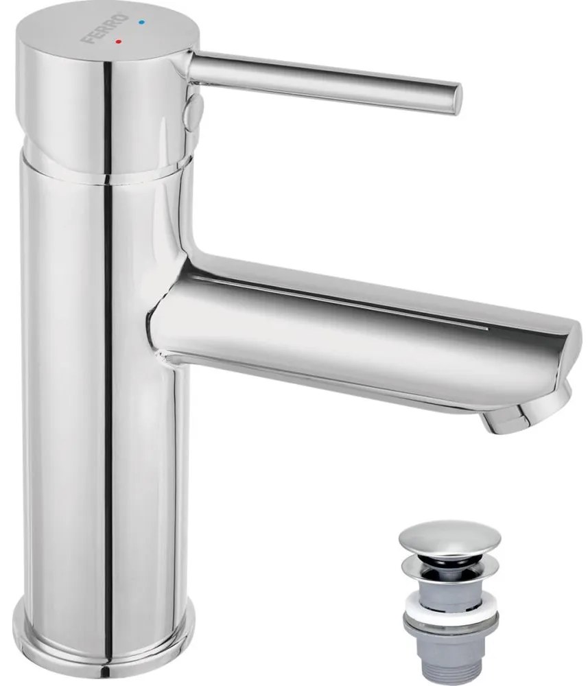 FERRO - Umývadlová batéria + odtoková súprava FIESTA lesklý chróm