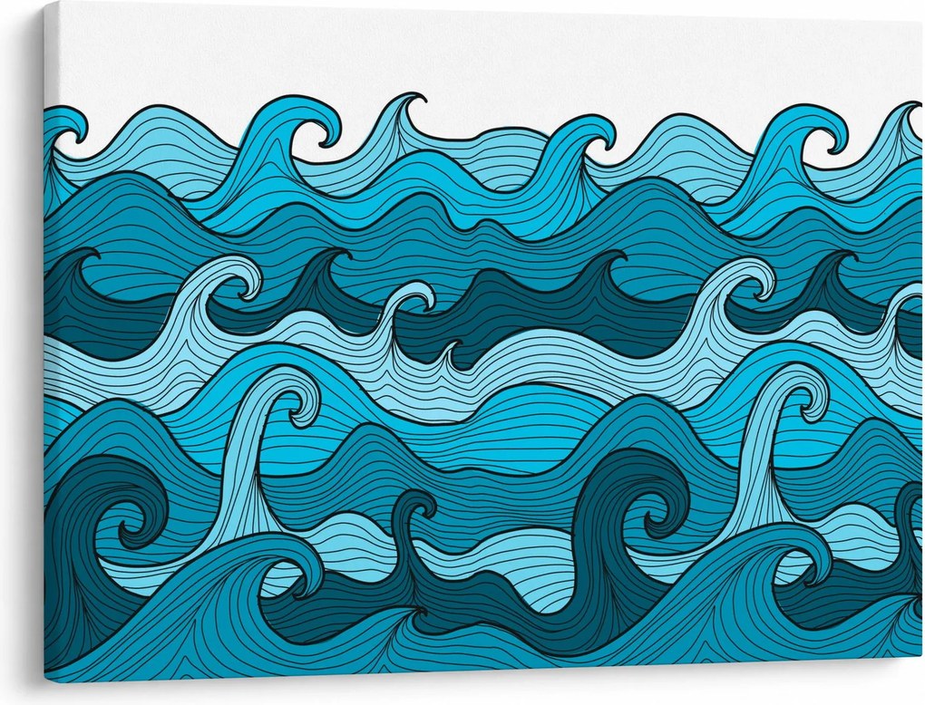 Obraz - Abstrakcia, more (70x50 cm)