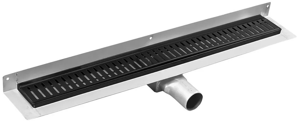Gelco Gelco, MANUS BLACK nerezový sprchový kanálik s roštom ONDA, k stene, 650x112x55 mm, GMO22B