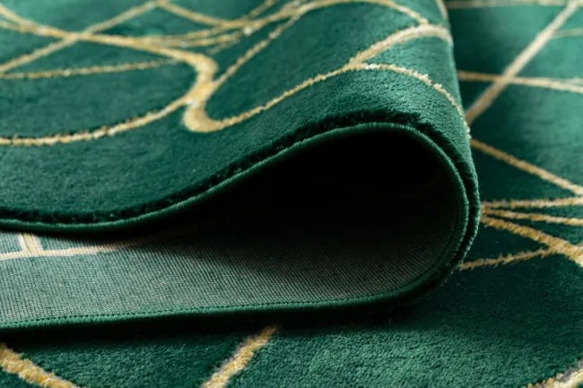 Koberec EMERALD exkluzívny 1010 glamour, styl kruhy fľaľkovo zelený / zlatý