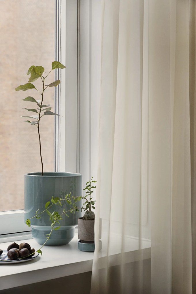 Obal na kvetináč Hoff glazúrovaný 21 cm svetlomodro-sivý