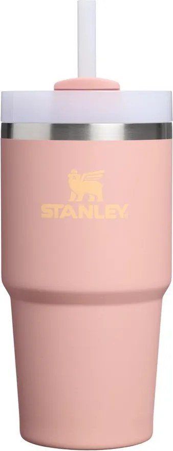 Broskyňová termoska so slamkou z nehrdzavejúcej ocele 600 ml Quencher H2.O FlowState™ Tumble Peach Rose – Stanley