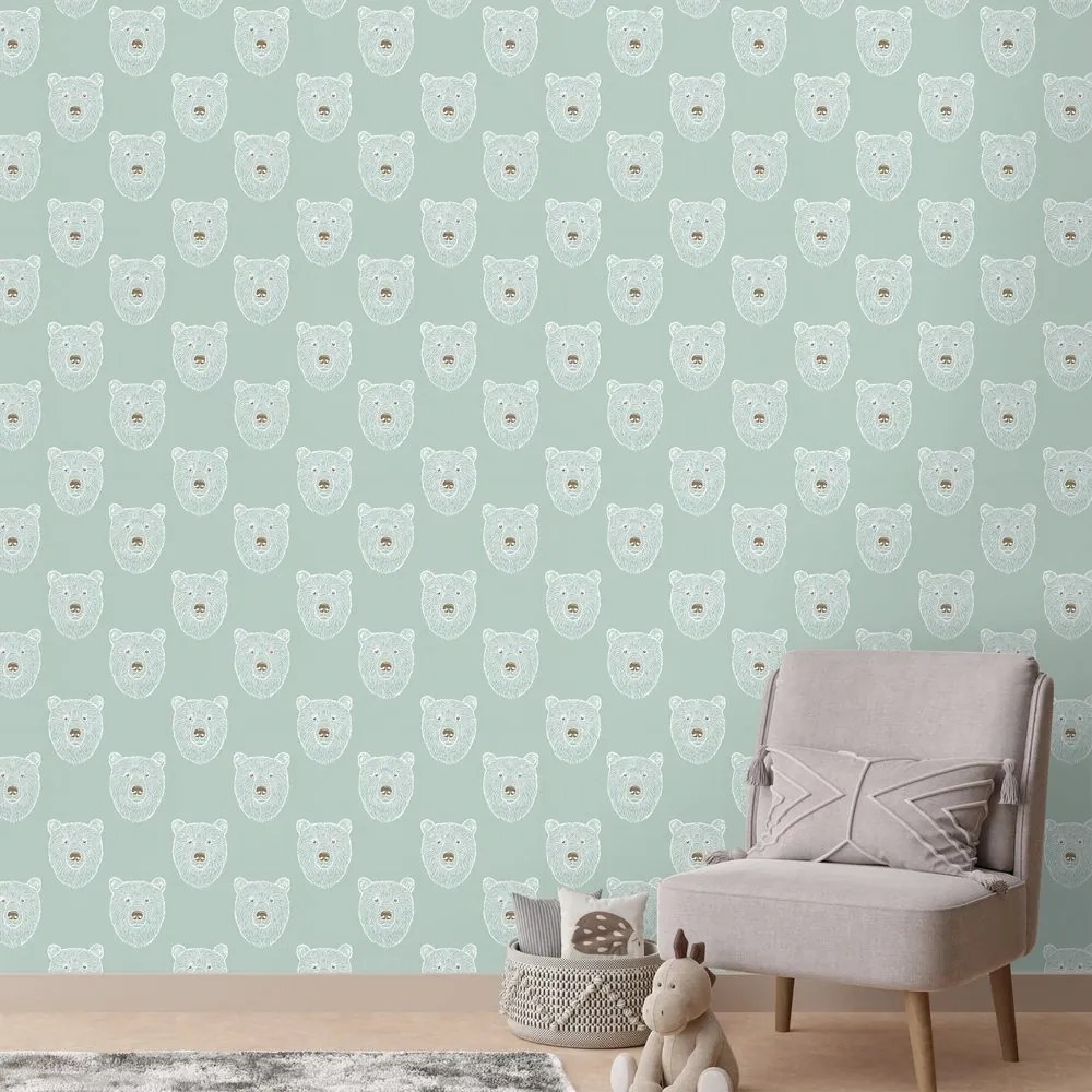 Tapeta roztomilí medvedíky na svetlom pozadí
