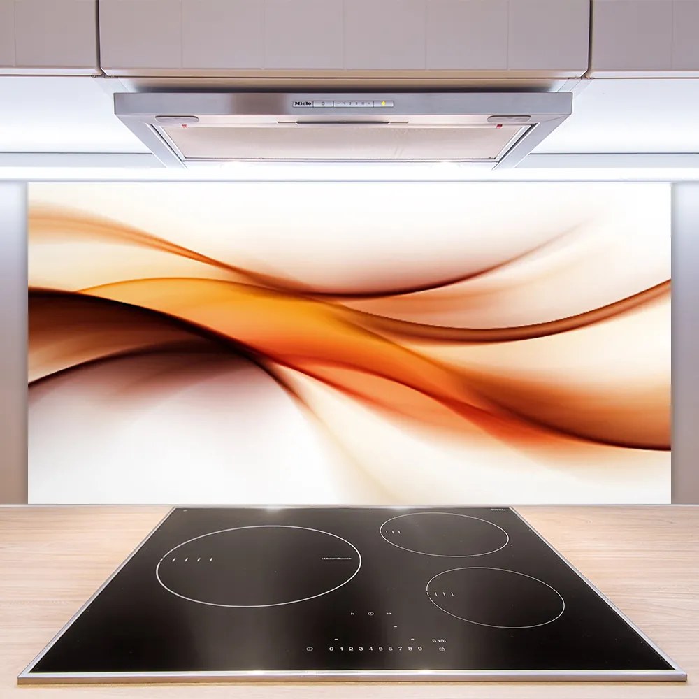 Sklenený obklad Do kuchyne Abstrakcie umenie vlny 125x50 cm