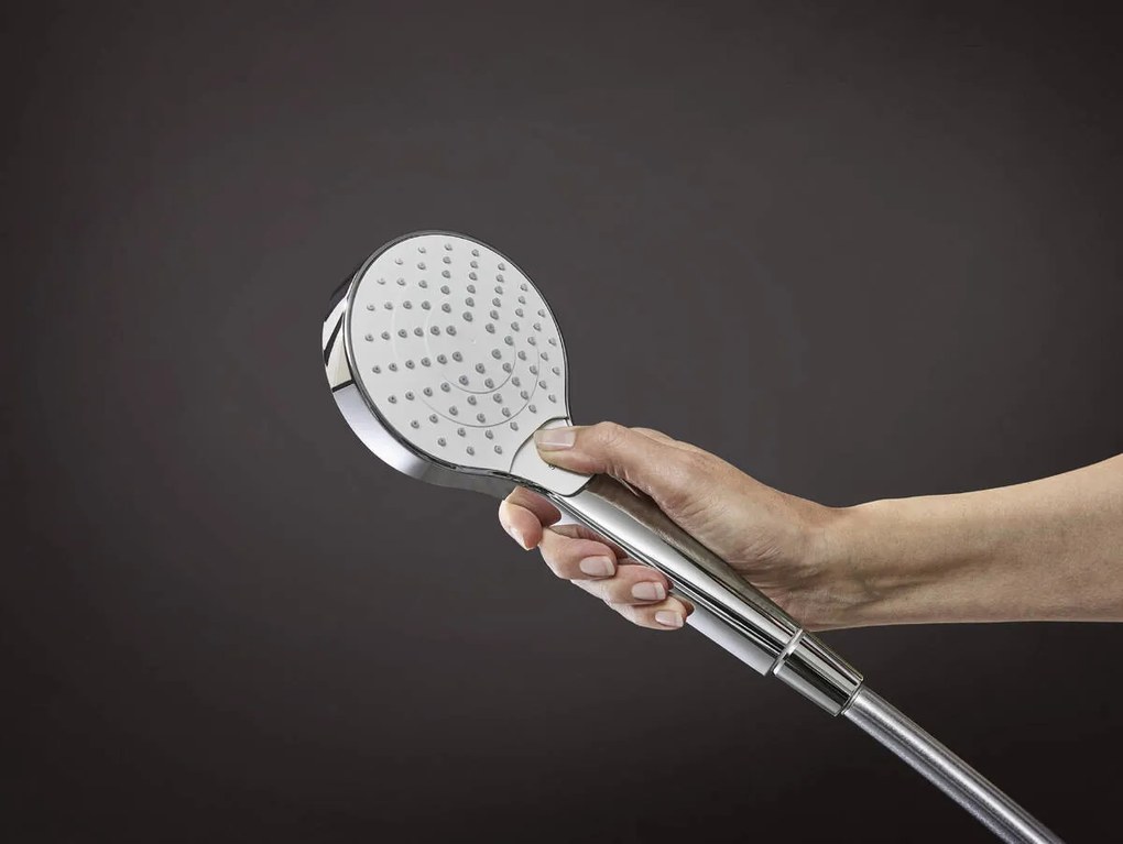 Hansgrohe Croma Select S, ručná sprcha, 3jet, EcoSmart 9 l/min, biela-chrómová, HAN-26803400