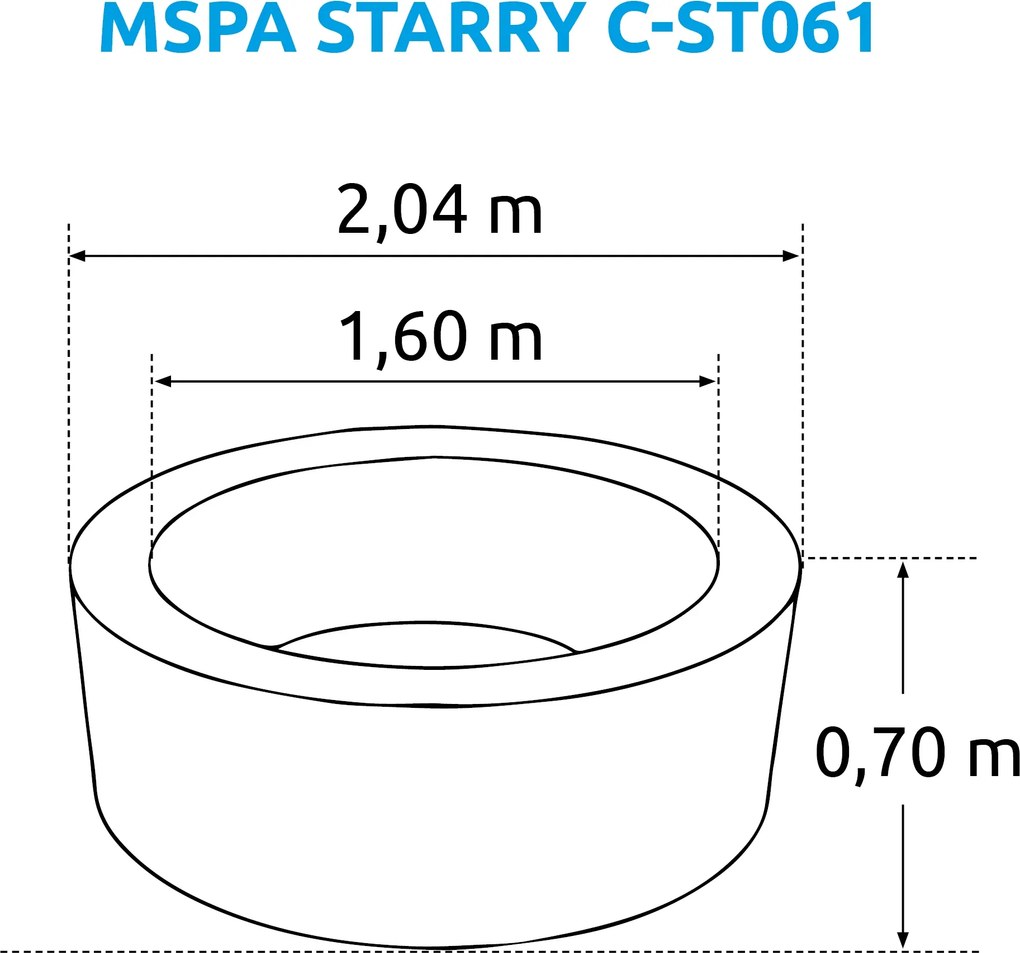 Mspa | Vírivý bazén MSPA Starry C-ST061 + Solárna sprcha UNO 40 | 19900160
