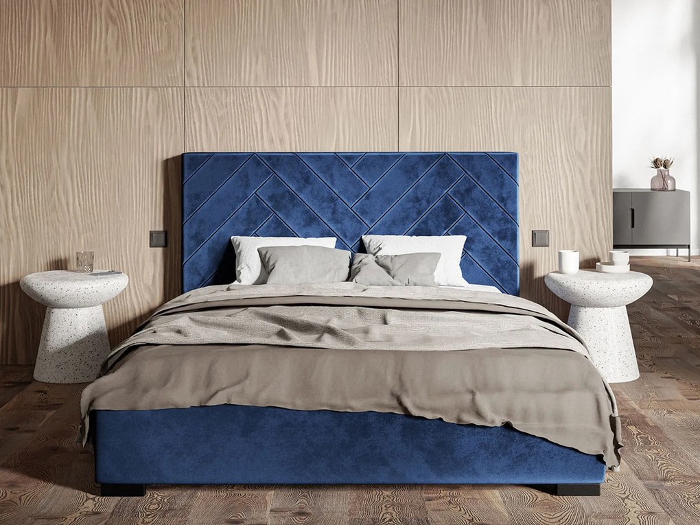 PROXIMA.store - Luxusná manželská posteľ OPAL ROZMER: 120 x 200 cm, FARBA NÔH: chrómová