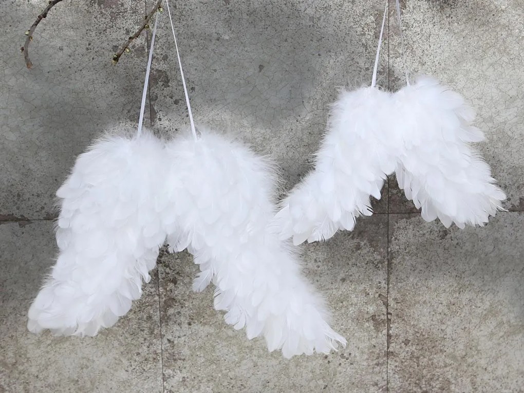 Chic Antique Anjelské krídla white - väčšie 26cm