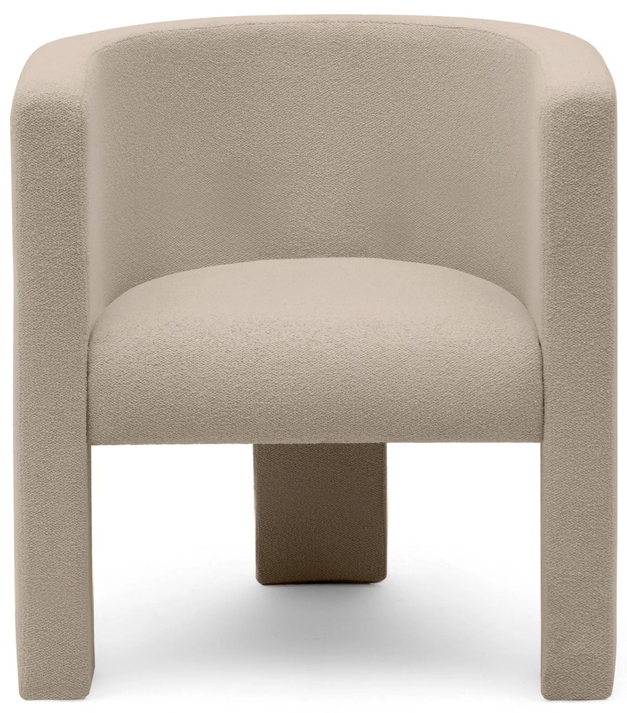 Béžové dizajnové kreslo MILU