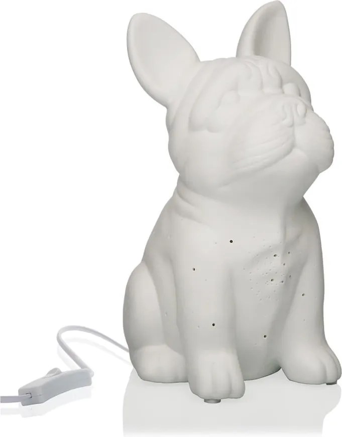 Stolová porcelánová lampa v tvare psa Versa
