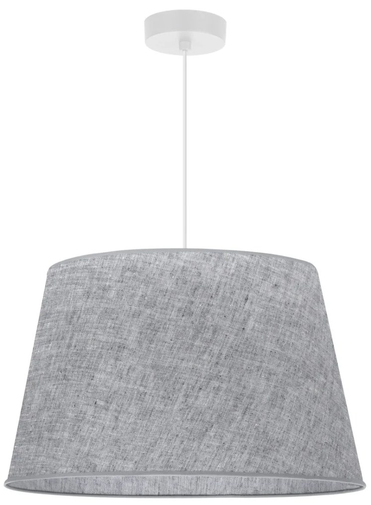 Závesné svietidlo Len1, 1x šedé textilné tienidlo, (fi 44 cm), w