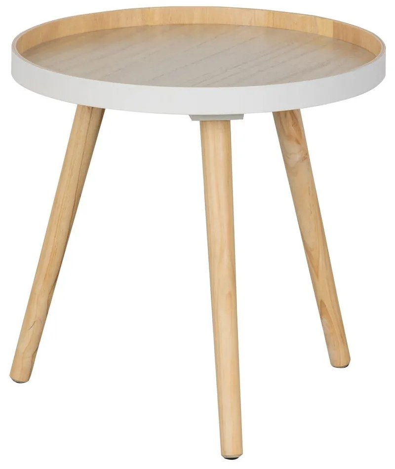 Odkladací stolík s bielym detailom WOOOD Sasha