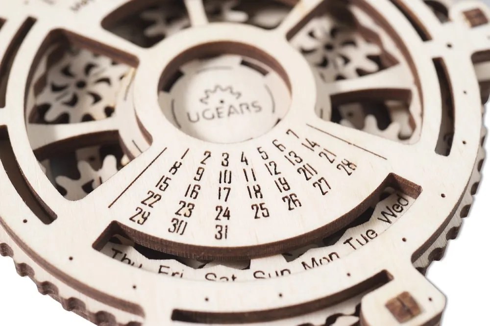 Ugears 3D mechanické puzzle Kalendár 32 ks