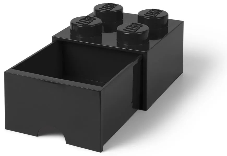 Čierny úložný box štvorec LEGO®