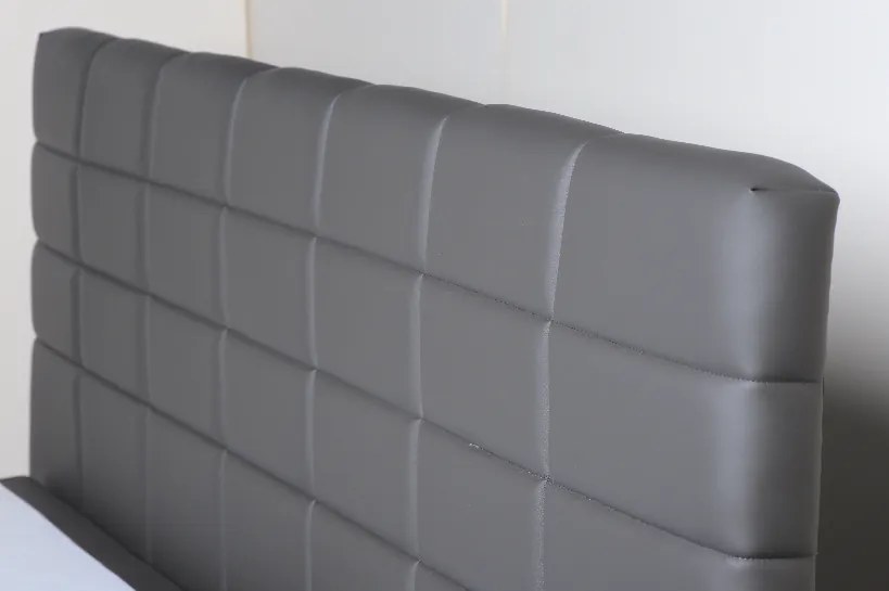 Postel boxspring KABRERA 180 x 200 cm; šedá