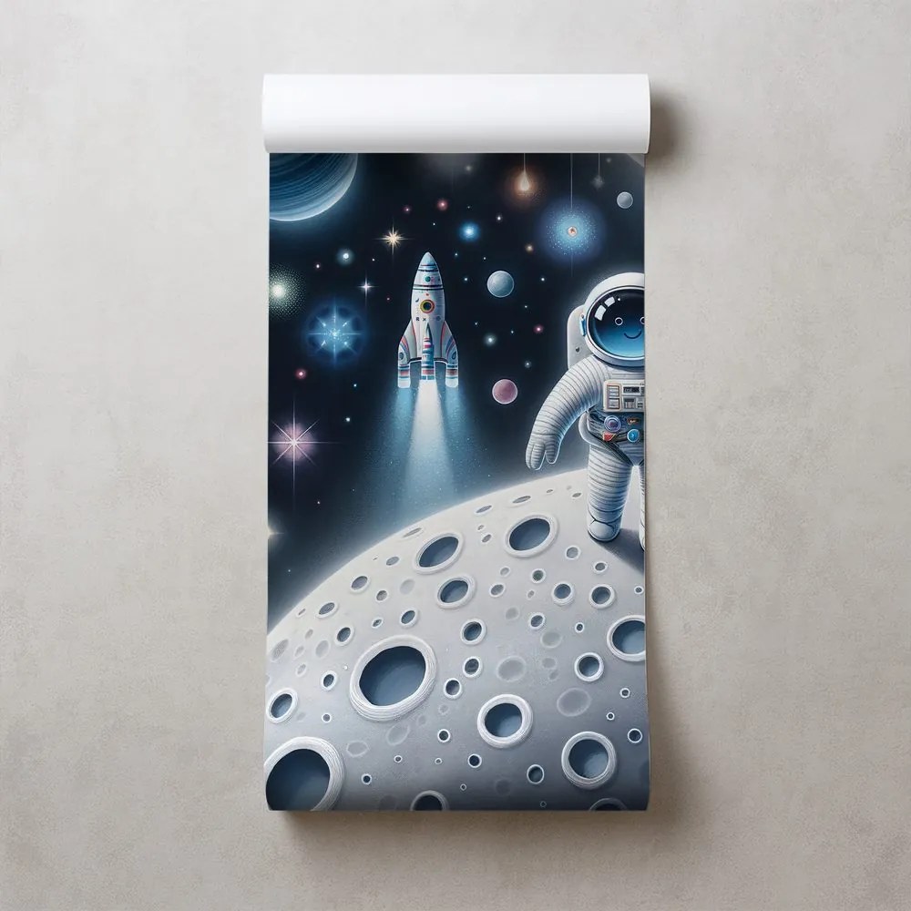 Tapeta detský vesmír s astronautmi