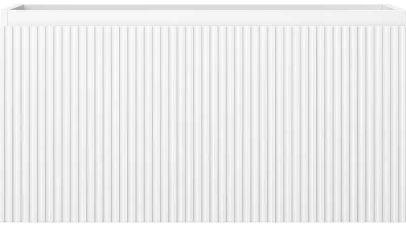 Mexen Rivel, kúpeľňová skrinka 90 cm, 1 zásuvka, drážkovaná, biela matná, 91A20-09047-1-BF01