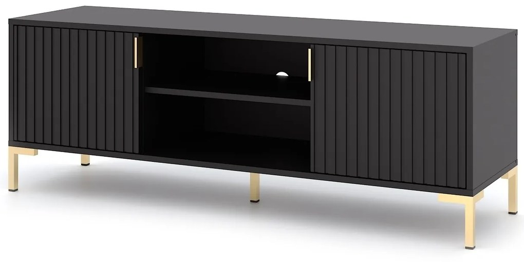 TV stolík Flinn 140 cm čierny