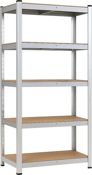 Akcia 5x Regál 180x60x40 cm zinkovaný 5-policový, nosnosť 875 kg