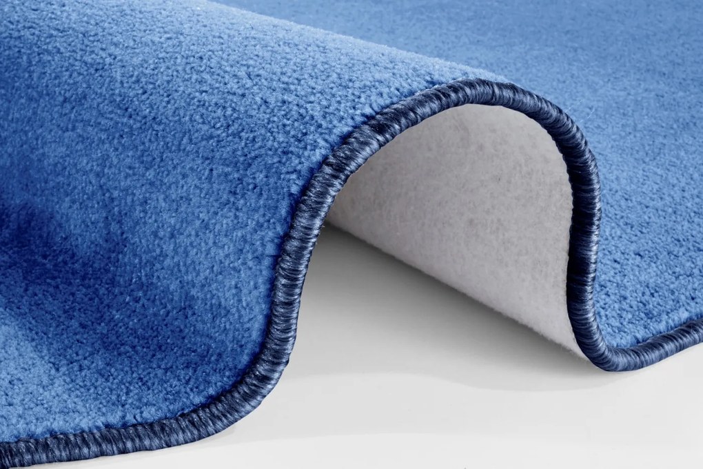 Kusový koberec Nasty 101153 Blau kruh, 200x200 (priemer) kruh, modrá, chodba / predsieň, Hanse Home