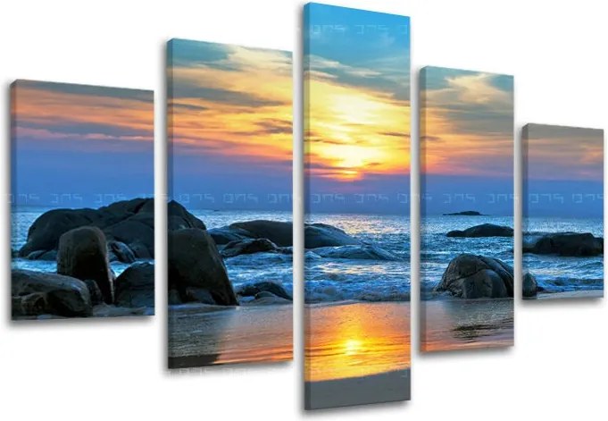 Obraz na stenu 5 dielny ZÁPAD SLNKA ZS007E50