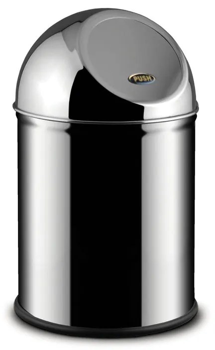 Alda Nerezový odpadkový kôš 8 L, so samozatváracím vekom, nerez lesklý