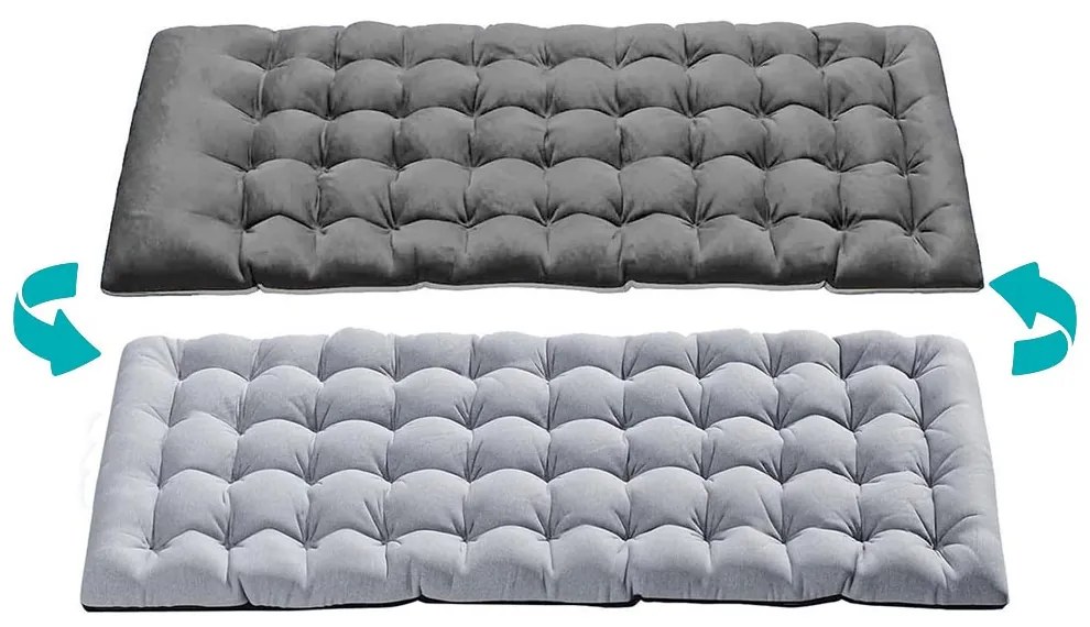 Skladacia kempingová posteľ s nastaviteľnou opierkou hlavy, s matracom v dvoch farbách