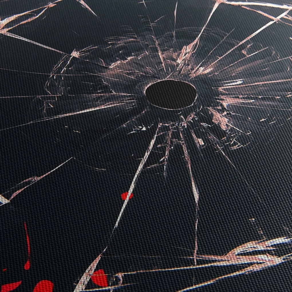 Abstraktný obraz - rozbité sklo (120x50 cm)