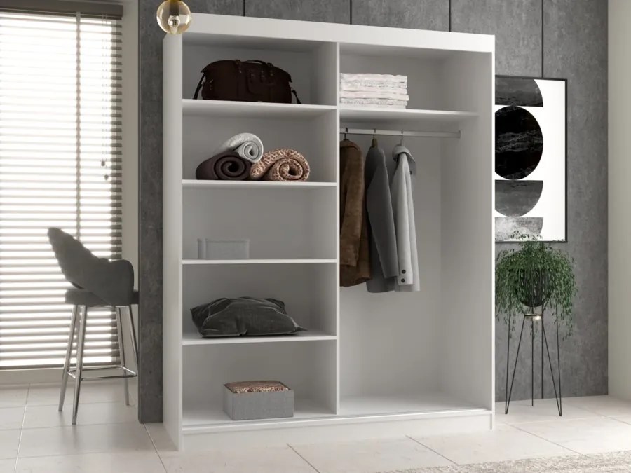 Šatní skříň se zrcadlem Iga 160 cm dub Sonoma