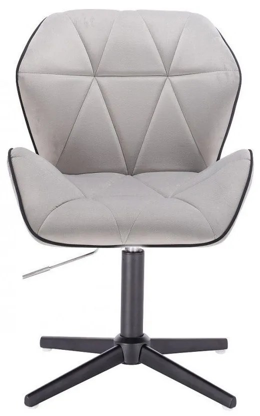 LuxuryForm DESIGN Stolička MILANO MAX VELUR na čiernom kríži - sivá