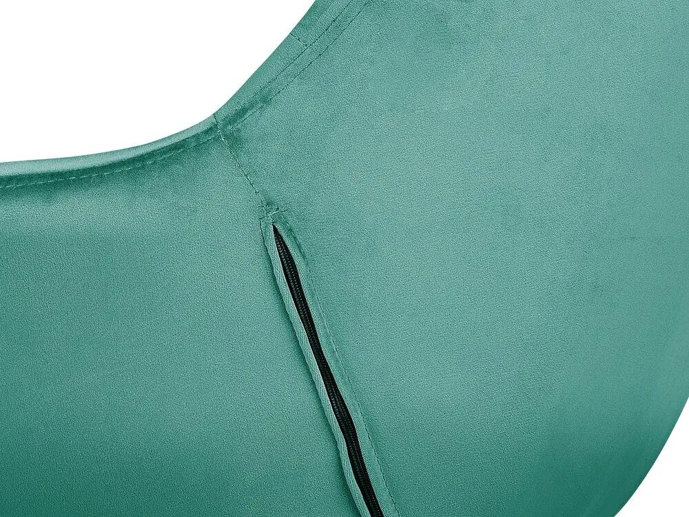 Zamatová kancelárska stolička smaragdovozelená LABELLE Beliani