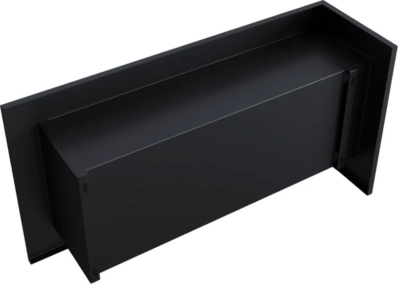 KRATKI rohový biokrb Delta Corner 900 ľavý - imitácia betónu