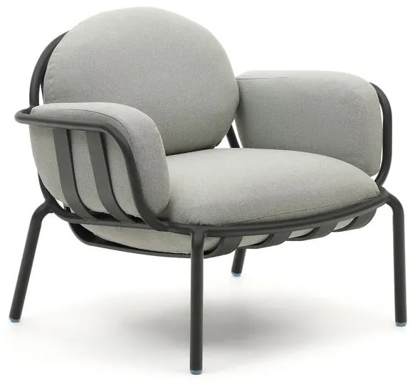 Sivé kovové záhradné kreslo Joncols – Kave Home