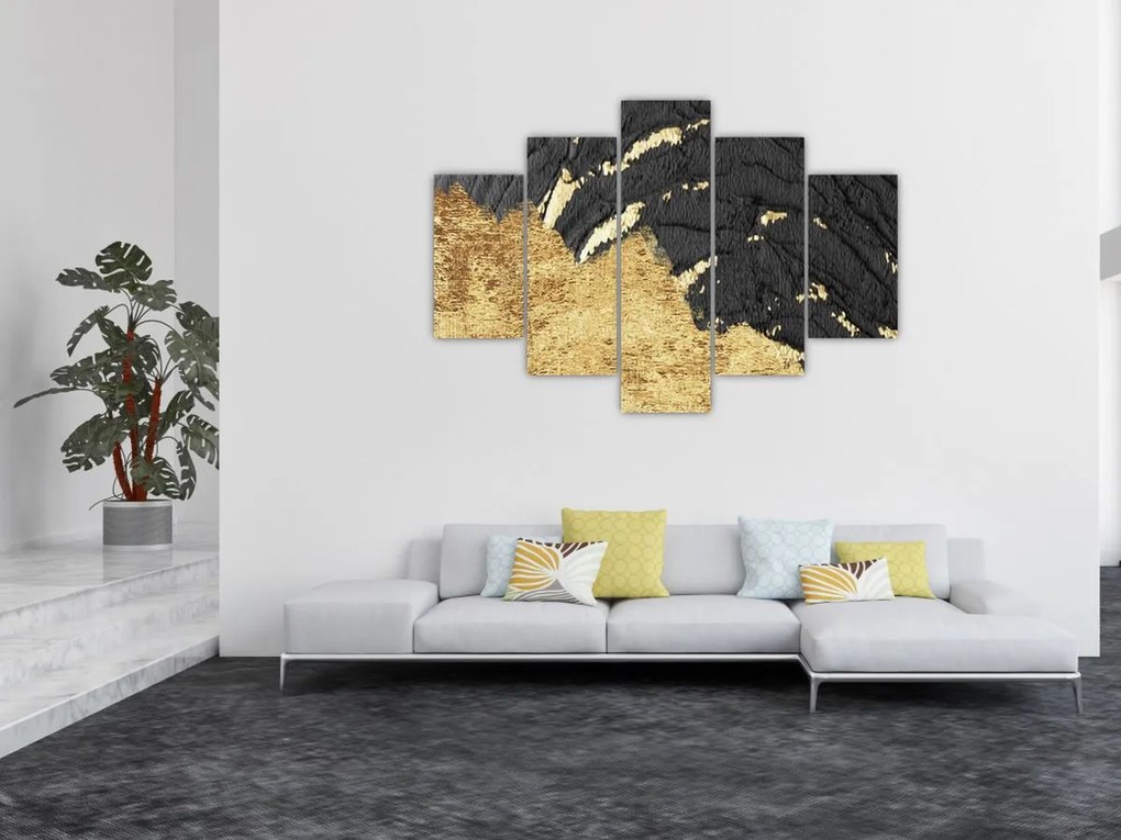 Obraz - Zlatá štruktúra N⁰1 (150x105 cm)