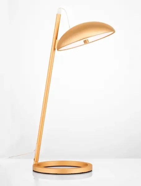 Dizajnová stolová lampa Flute zlatá