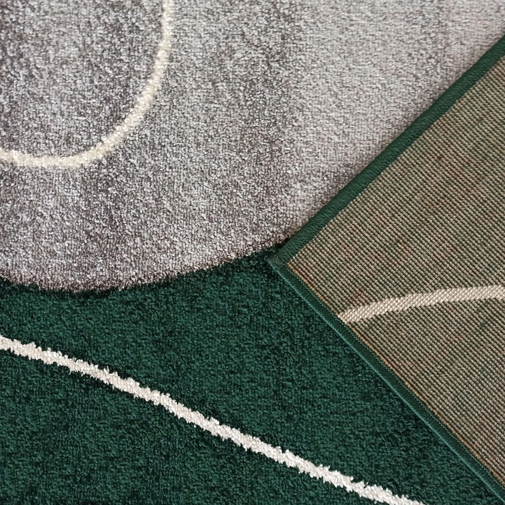 DY Moderný sivo-zelený koberec Otto 05 Rozmer: 240x330 cm